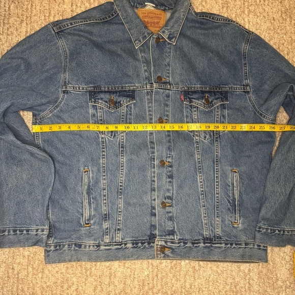 Levis Strauss Red Tab Jean Denim Trucker Jacket Mens sz XL Vintage 90s W… - Picture 8 of 11